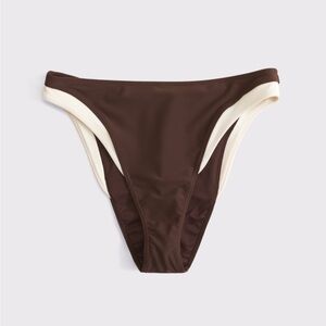 Abercrombie Mid Rise High-Leg Moderate Swim Bottom